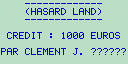 Planète Casio - Jeu Casio - Hasard land - clemji - Calculatrices
