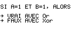 Différence entre Or et Xor