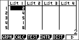 Les listes (List) en Basic Casio 6