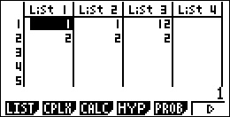 Listes vers matrice Basic Casio 1