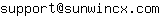 Email address, replace the 【arobase】 with a @ and ▶ with a . : support【arobase】sunwincx▶com