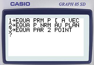 Planète Casio - Cours Casio de maths - Plan2d plan3d - rach - Calculatrices