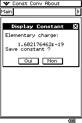 Planète Casio - Add-in Casio - Constant converter - Tran Minh - Calculatrices