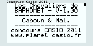 Planète Casio - Jeu Casio de reflexion - Baphomet - Caboun - Calculatrices