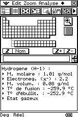 Planète Casio - Cours Casio de chimie - Cperiodable - cartix - Calculatrices