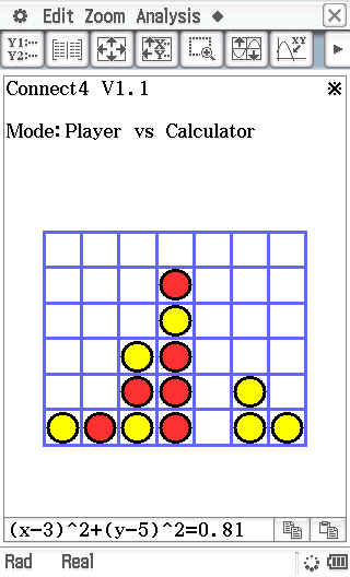 Planète Casio - Jeu Casio de reflexion - Connect4 - helder7 - Calculatrices