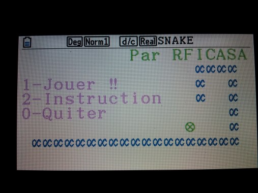 Planète Casio - Jeu Casio de direction ou tir - Snake - rficasa - Calculatrices