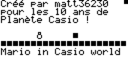 Planète Casio - Concours Casio - Mario in CW - matt36230 - Calculatrices
