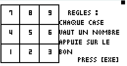 Planète Casio - Jeu Casio action ou sport - Tap mole - hikaru - Calculatrices