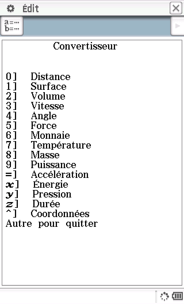 Planète Casio - Programme Casio de conversion - Convertisseur - hashby - Calculatrices