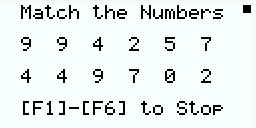 Match the numbers