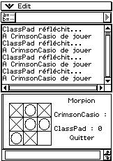 Planète Casio - Jeu Casio de reflexion - Morpion - nanard - Calculatrices