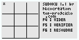 Planète Casio - Add-in Casio - Sudoku addin 85 - nicocreation - Calculatrices