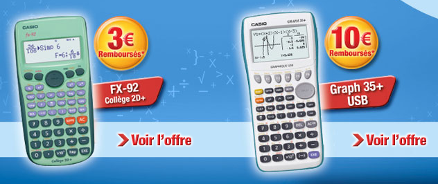 Offre de Remboursement CASIO : 14€ Remboursés sur